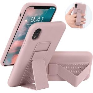 NEW Silicone iPhone XR Phone Case with Kickstand